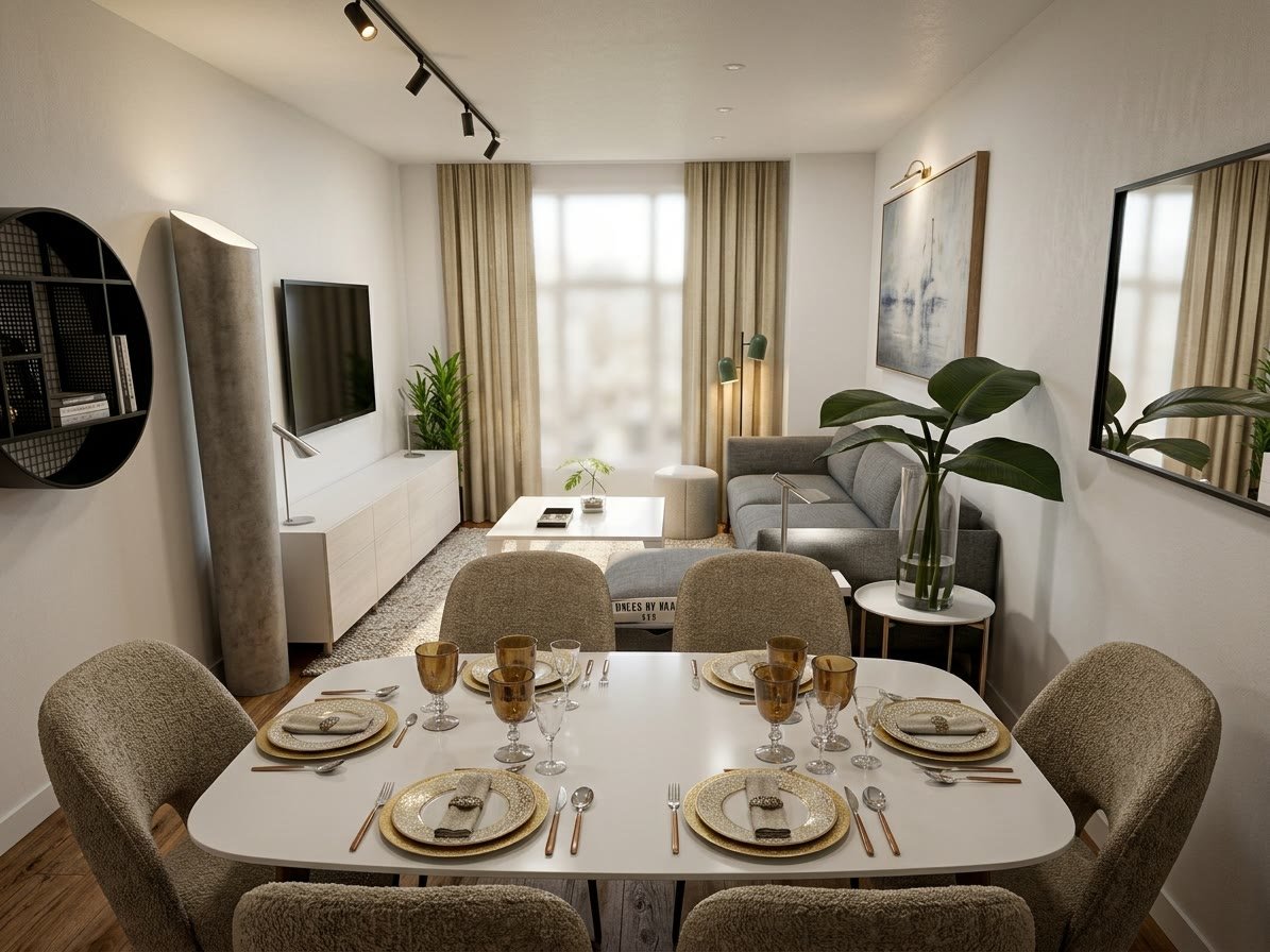 Salón preparado para vender con home staging en Vitoria — Negreira
